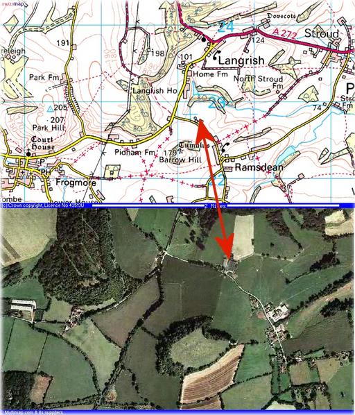 Map and aerial photo