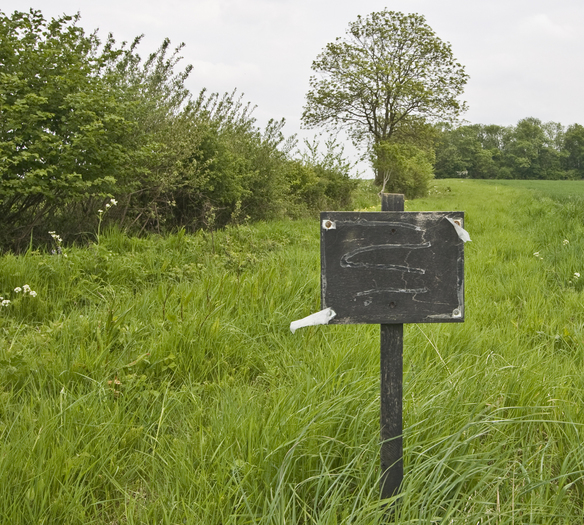 Remains of SSSI sign