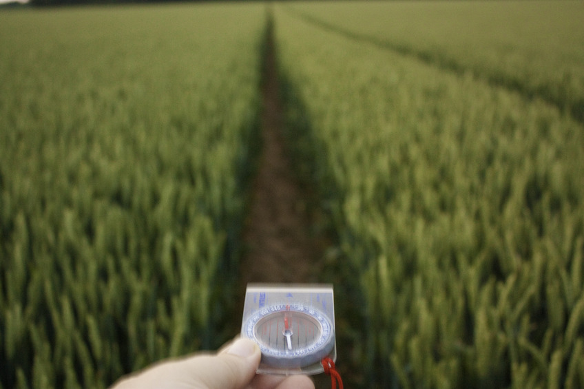 Tractor goes due North