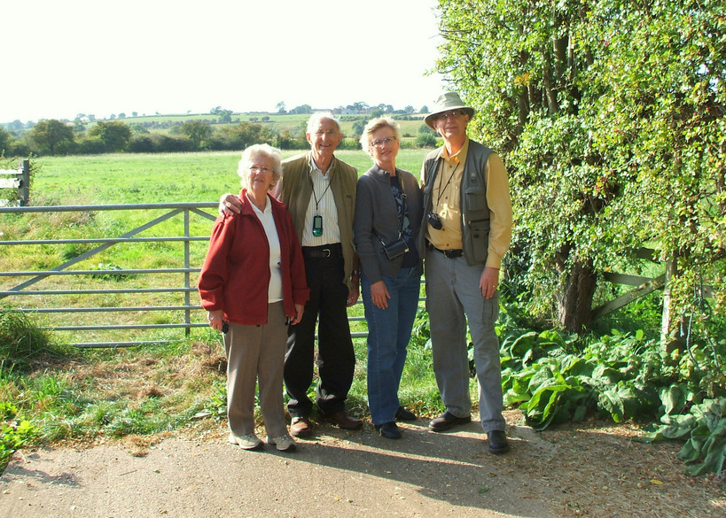 Joyce, Gerald, Carolyn and Alan Fox after a successful confluence visit.