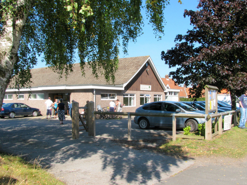 The Village Hall where we parked our car.