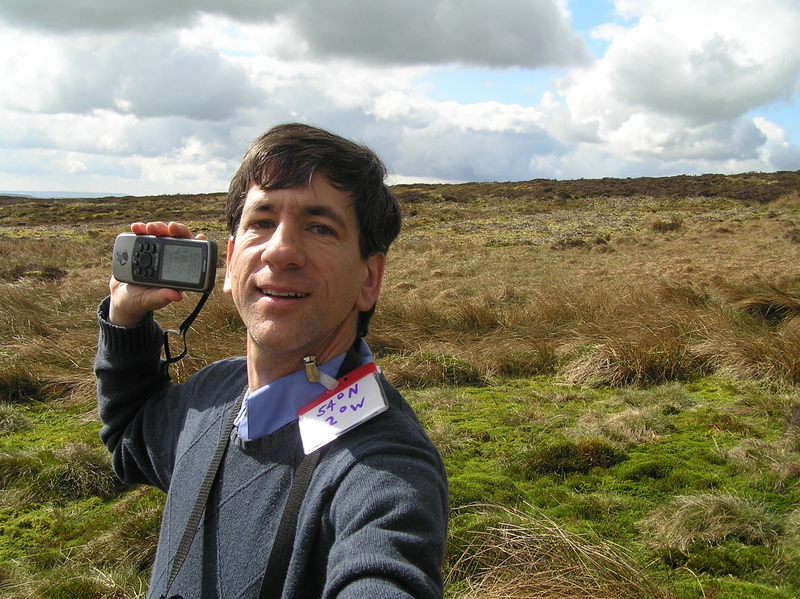 Joseph Kerski at the confluence...standing on uncertain footing!