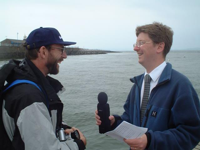 a BBC reporter interviewing Werner