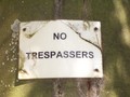 #3: the sign on a tree at the start of the field access road