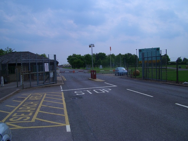 The North South road through the gate towards the cp