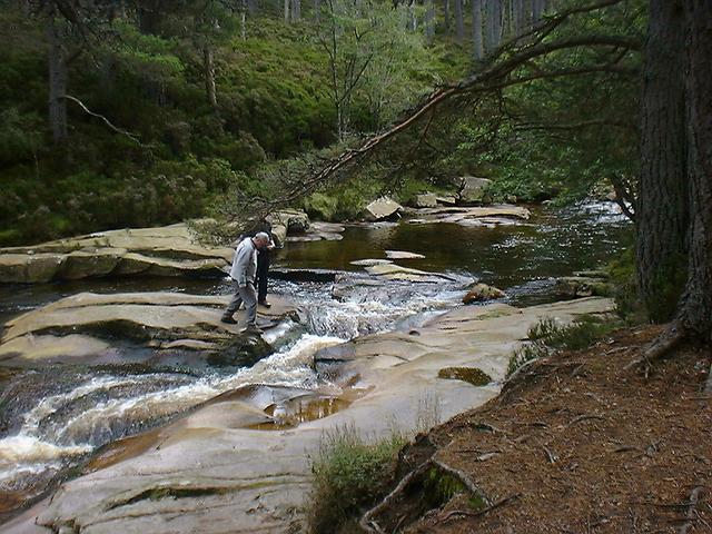 Tricking your buddies into falling in a river is a minor joy of hill-walking.