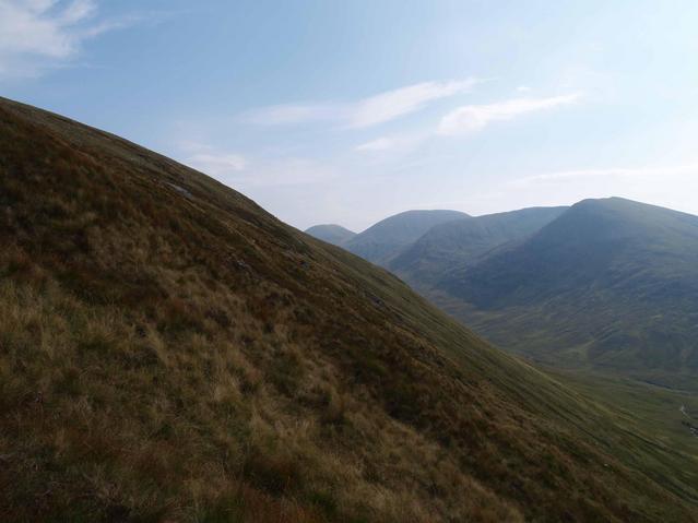 and east - showing the route home along the 600m contour