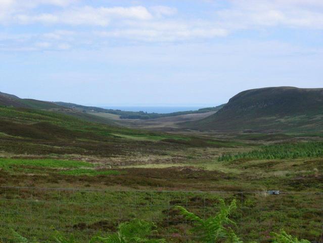 Looking down towards the confluence from up Dunrobin Glen.