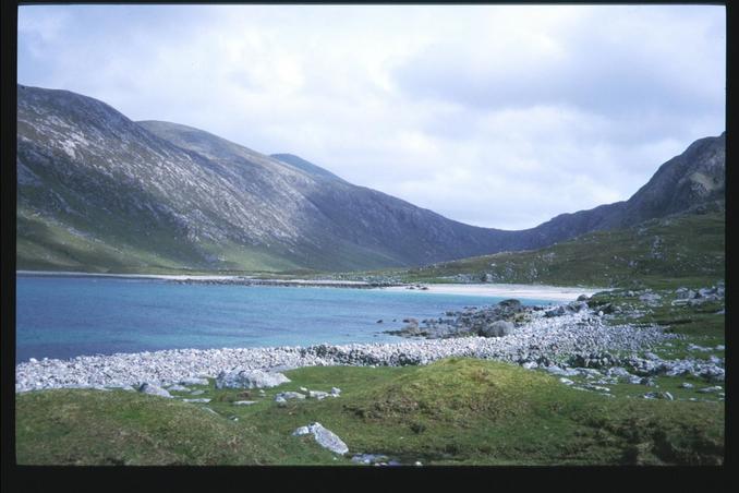 Glen Cravadale. Looking towards Tiogra and the confluence. This was reputed to have featured in 2001 a Space Odessy