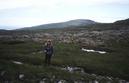 #3: Frances at the confluence. Huiseabhal Mor in the background