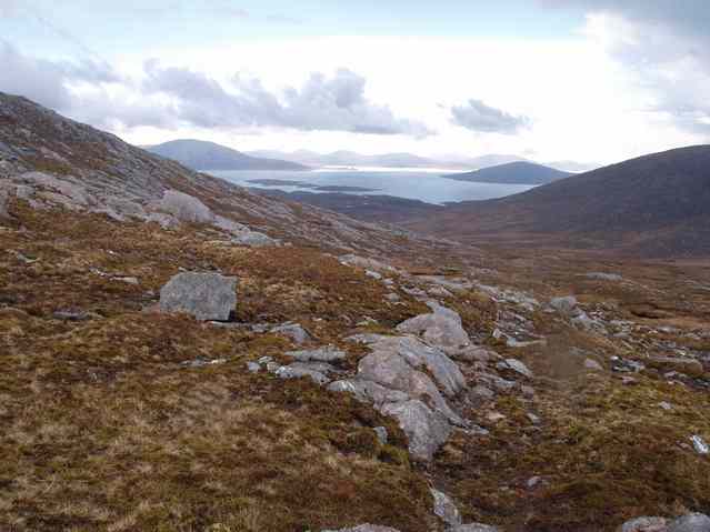 the view south from the lip of the cwm towards Taransay