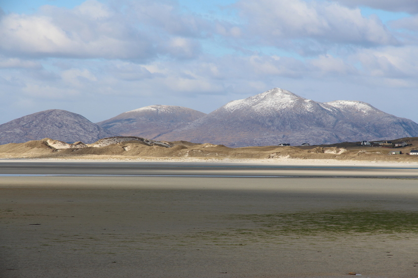 Looking back from South Harris - Confluence high up in the centre of the picture