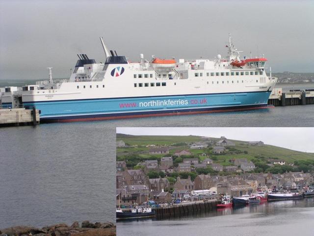 the "Hamnavoe, the ferry from Scrabster to Stromness / Port of Stromness