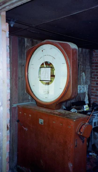 Weighbridge scale inside the building