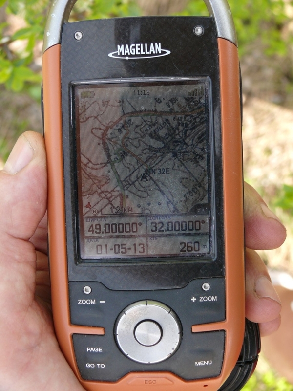 Показания GPS навигатора / GPS reading