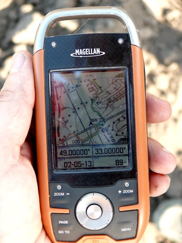 Показания GPS навигатора / GPS reading