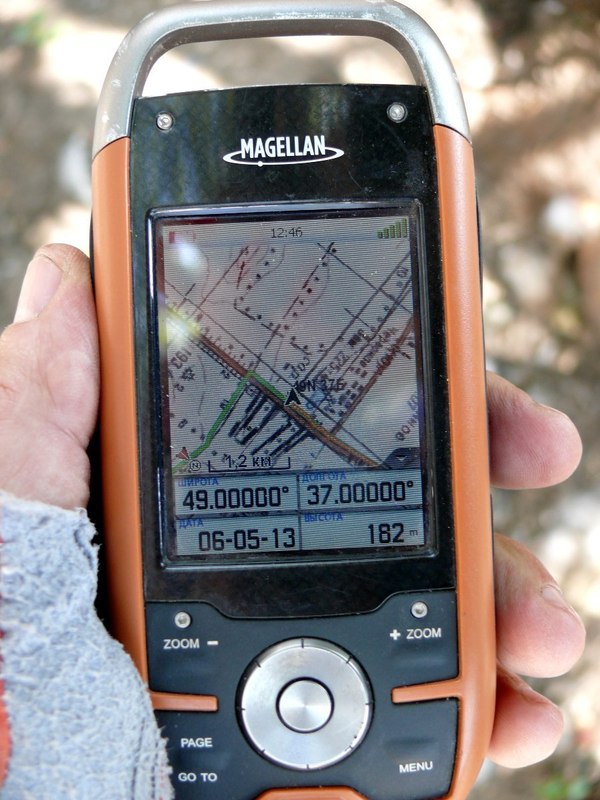 Показания GPS навигатора / GPS reading