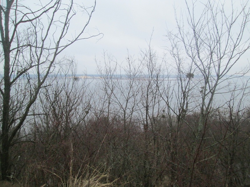 View of Dnieper river 1 km east of the confluence