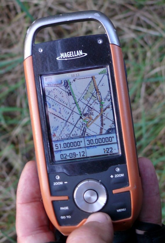 Показания GPS навигатора/GPS reading