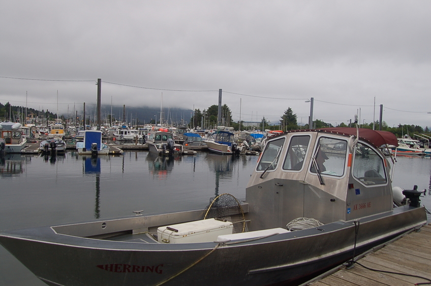 The trusty skiff Herring.