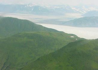 #1: Aerial view of 59N 138W, looking northwest to the Deception Hills