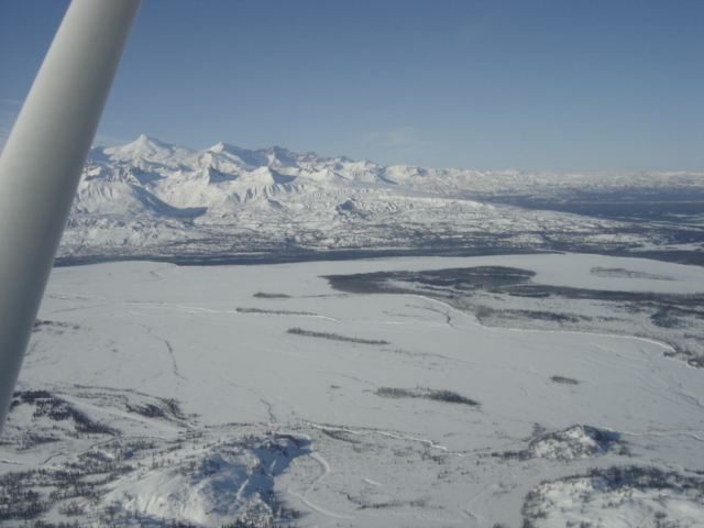 Above the site looking westward