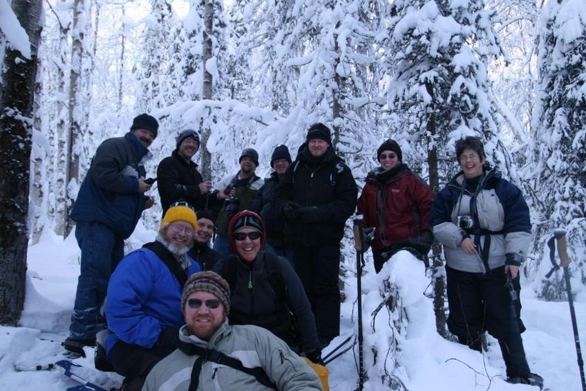 Group pic at the confluence (picture by Greg)