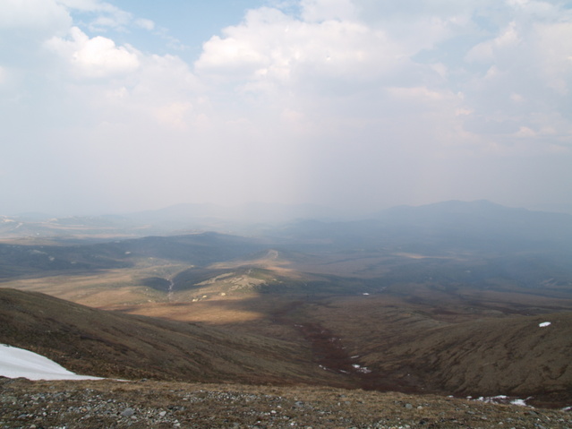 Looking north over Iowa Ridge toward the confluence