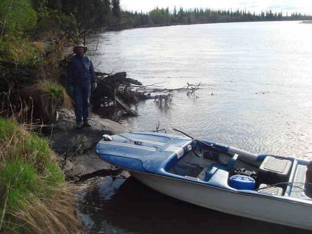 Tim and the boat at the start