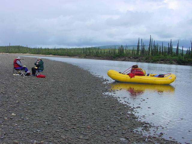 Enjoying a lunch break on the 67th parallel