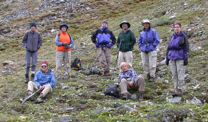 Our Group before ascent up rocky canyon to confluence