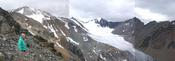 #2: View South and west from confluence ridge to remnant glacier.