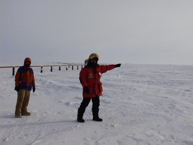 Shortly after leaving Barrow, Andy points the direction.