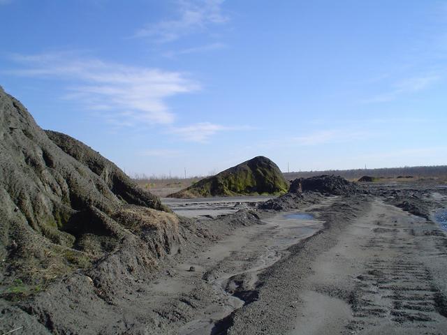 Ash pile on the way to the confluence