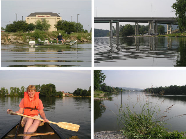 Clockwise from the upper left, the closest hotel and put-in point, each within a half mile of the target, allow for a short paddle north to a cp, located in water over 16’ deep.