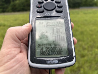 #6: GPS reading at the confluence. 
