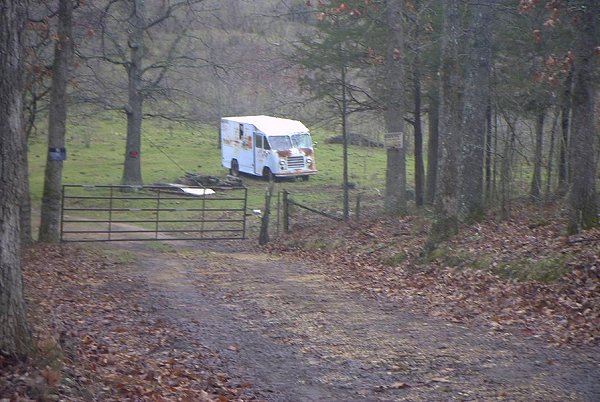 First approach, old ice cream truck, pasture/prairie crossed later.