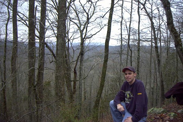 Jon on the confluence with the view to the south