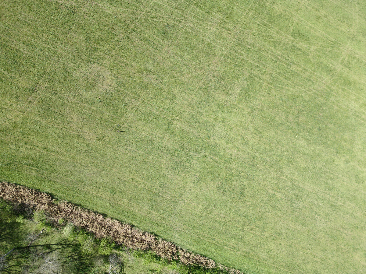 Looking down on the point from a height of 120m