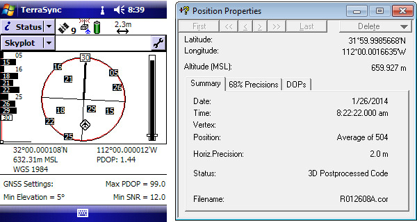 TerraSync post processed data