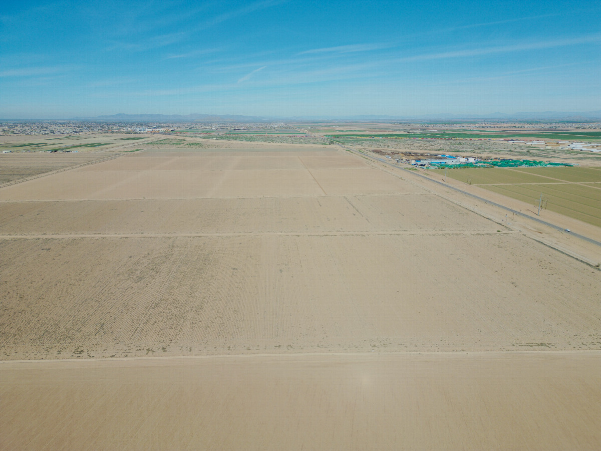 View North, from 120m above the point