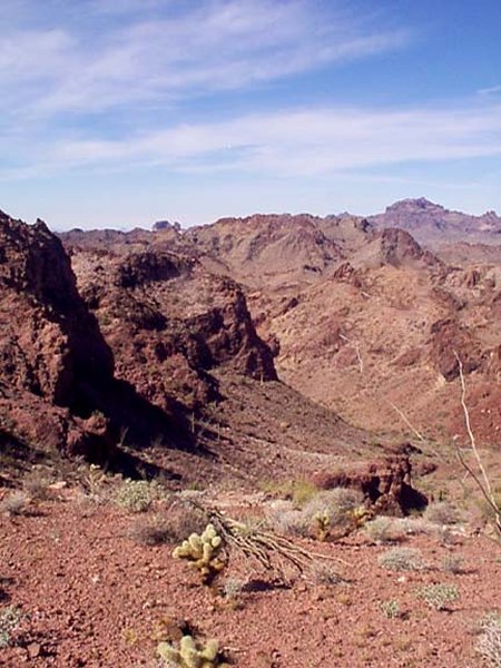 Looking west from my final ridge.