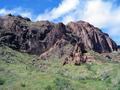 #5: Overview of confluence.  Confluence is on rock face in picture center