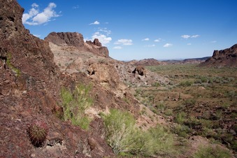 #1: View East. I approached the point along this valley