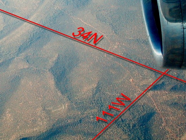 An aerial shot taken 14-Jun-99 of the confluence