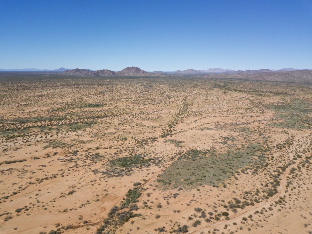 View North from 120 m above the point