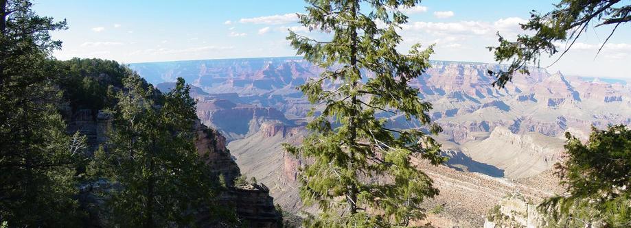 North from the rim (confluence way below)