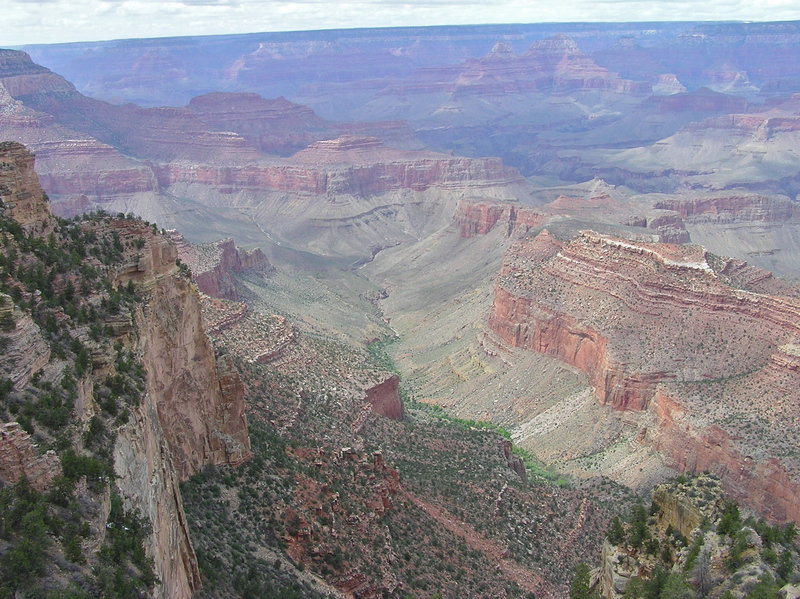 A view of the Grand Canyon from the rim.  The view from the confluence point is probably similar.  Is this the best view from any of the world's confluence points?