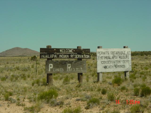 Permit signage near US66.