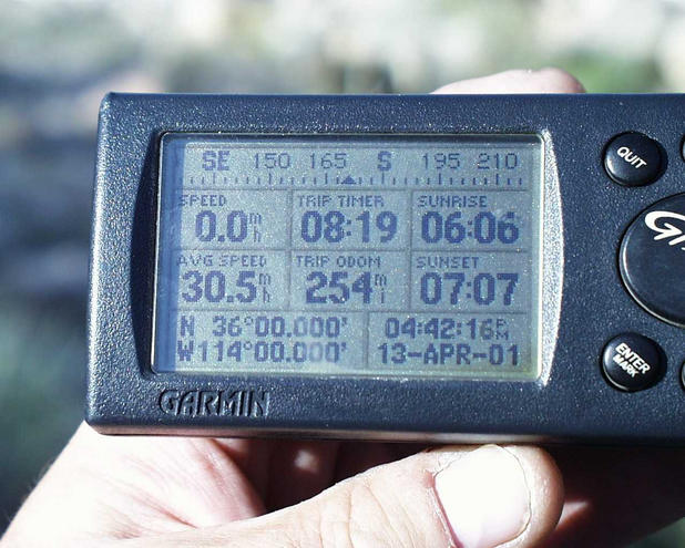 Shows the GPS to verify the position.